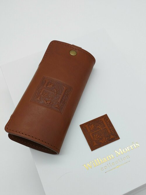 Ключница William Morris, матовая фактура, коричневый