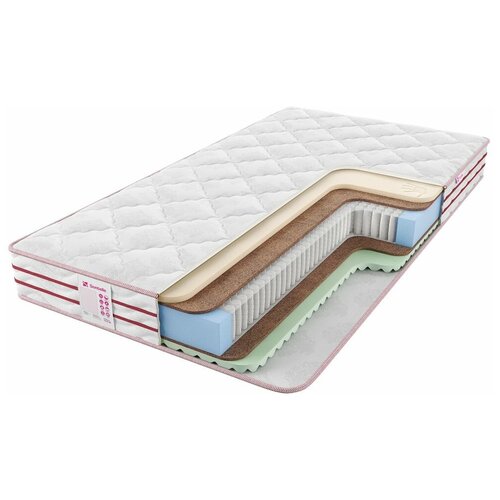 фото Матрас sontelle imprest memoflex cocos, 90x200 см, пружинный, бежевый/белый