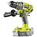 Аккумуляторная ударная дрель-шуруповерт RYOBI R18PD7-220B - изображение