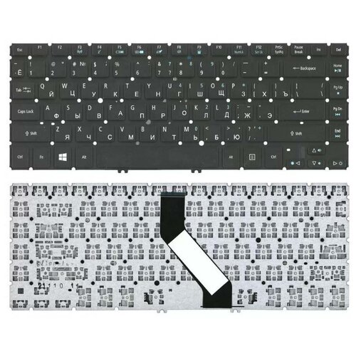 Клавиатура keyboard NSK-R24SW 0R для ноутбука Acer Aspire V5-431 V5-431P V5-431G V5-471 V5-471G V5-471P черная с подсветкой без рамки 1266₽