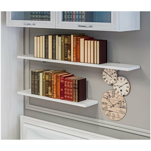 Настенная полка столплит Флоренция СБ-2405 открытая Дуб Сонома Белый 88х2х19 см 1660₽