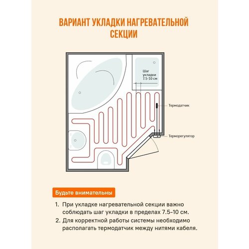 Теплый пол ЧТК Нагревательная секция СНТ-12 1679₽