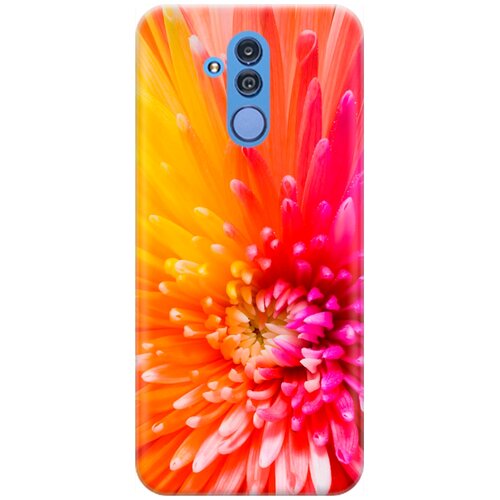 фото Ультратонкий силиконовый чехол-накладка для huawei mate 20 lite с принтом "розовая хризантема" gosso
