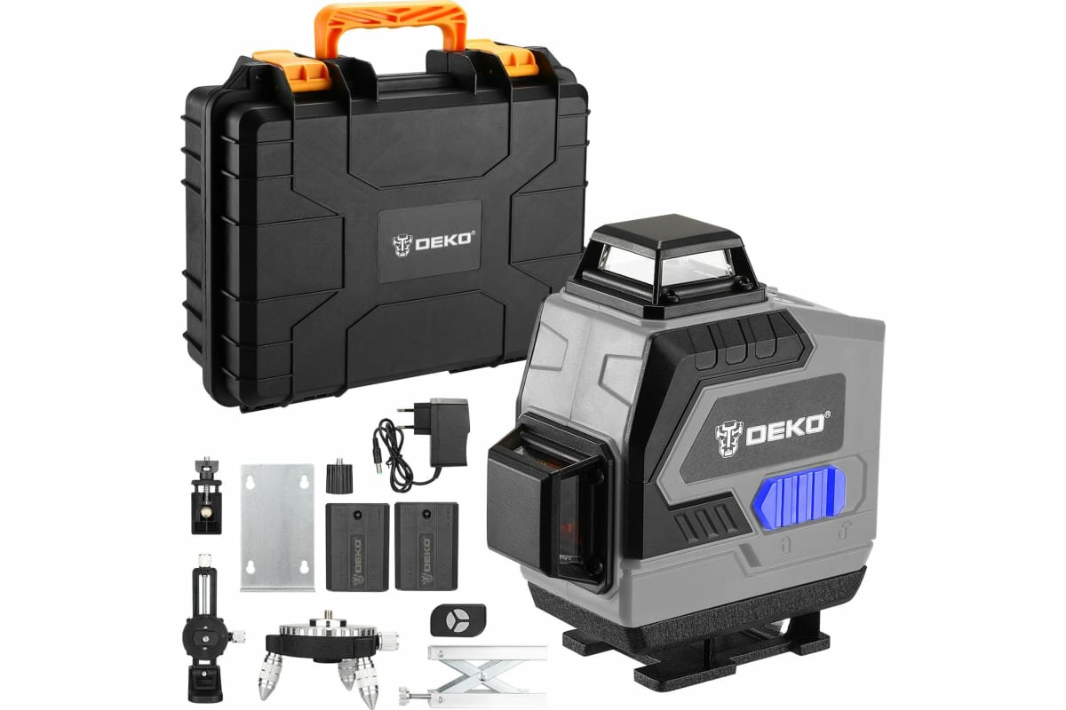 Лазерный самовыравнивающийся уровень DEKO DKLL16 в кейсе 065-0232