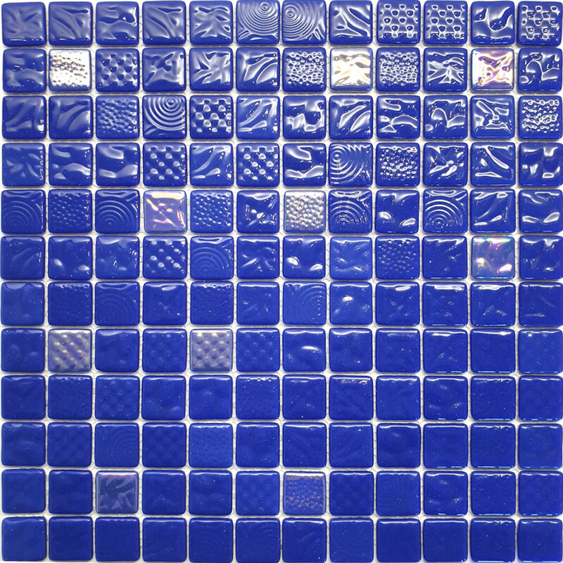Мозаика Natural STP-BL003-L из глянцевого стекла размер 31.7х31.7 см чип 25x25 мм толщ. 5 мм площадь 0.1 м2 на сетке