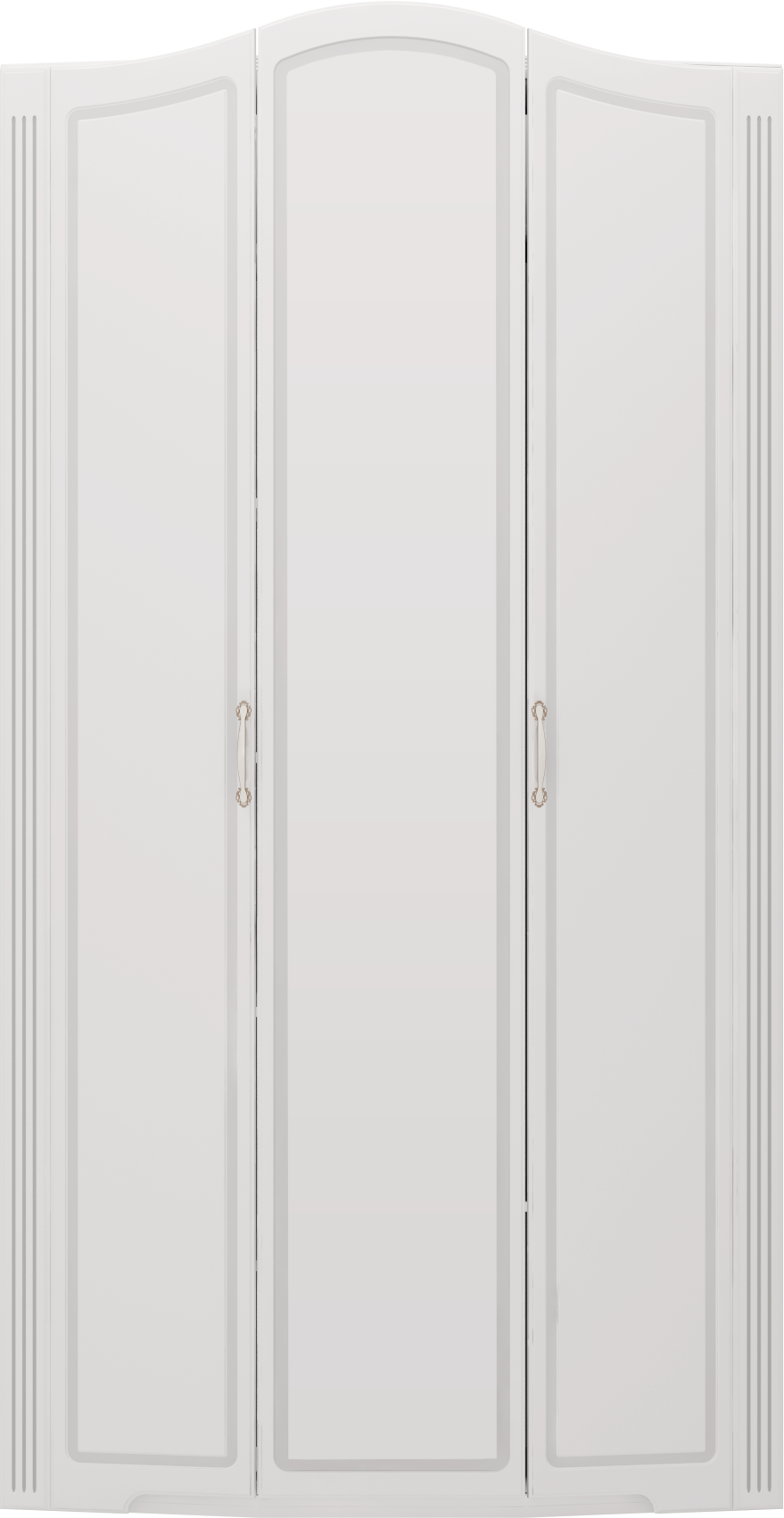 Виктория (09) шкаф для одежды 3-х дв без зеркала белый снег-белый глянец