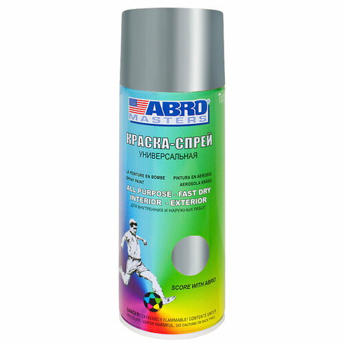 Краска аэрозольная хром акриловая MASTERS (400 мл) ABRO SP-029-AM