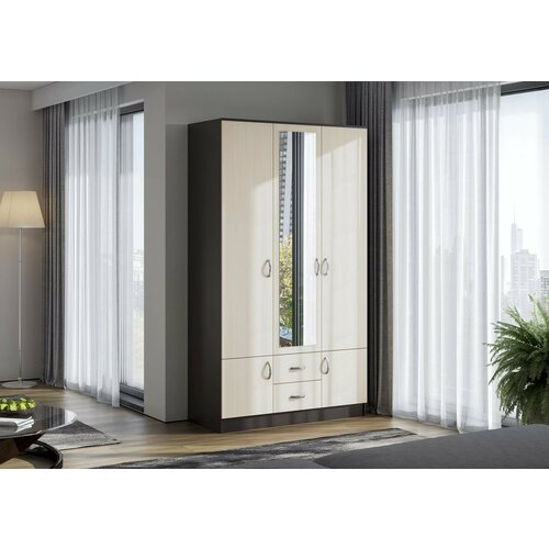 Шкаф распашной Ронда (Бассо) трехдверный дизайн 1