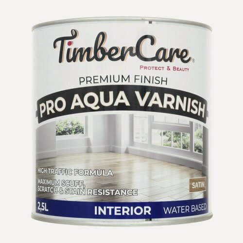 Изображение товара Износостойкий лак на водной основе TimberCare Pro Aqua Varnish 2,5 л Полуматовый 350074