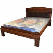 Кровать деревянная ммк-древ "Барин 2" мягкая спинка 90*200 светлый орех