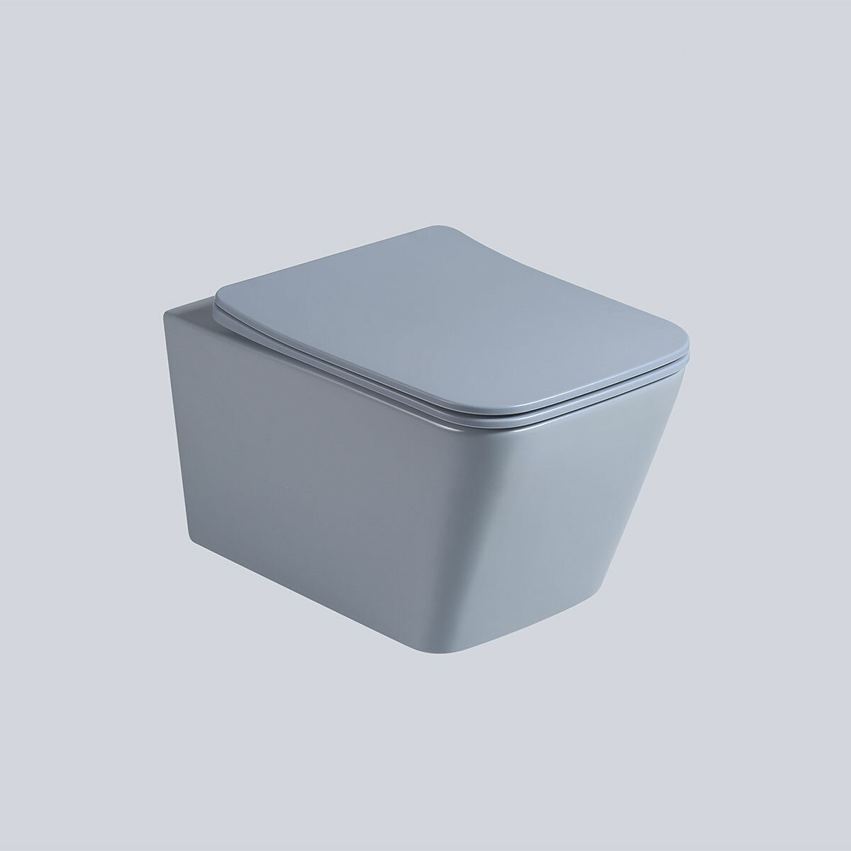 фото Vincea Унитаз подвесной Q-Line VT1-12MO безободковый, ультратонкое soft close сиденье, океан матовый