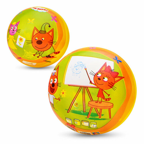 Мяч ПВХ Три Кота полноцветн, 23 см, 85 г, мяч 23 см с наклейкой три кота пвх