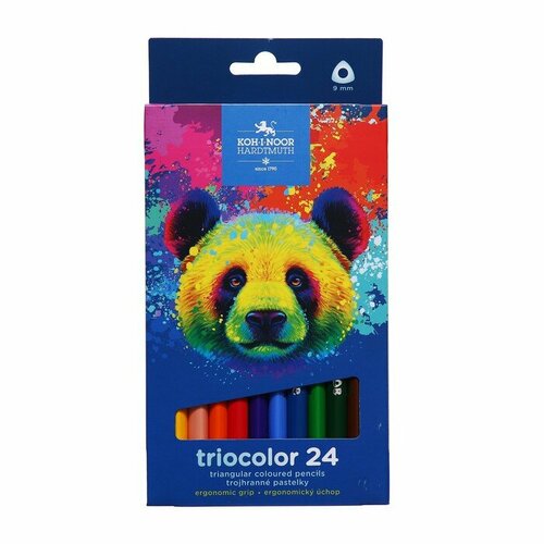 Карандаши Jumbo 24цв K-I-N 3144 Triocolor bear, утолщ, трехгранные, карт/уп карандаши jumbo 12цв k i n 3142 triocolor bear утолщ трехгранные карт уп