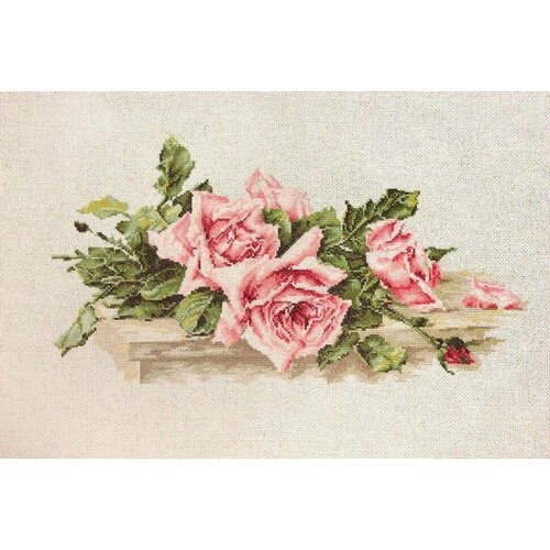 Розовые розы #BL22400 Luca-S Набор для вышивания 34 x 21 см Счетный крест