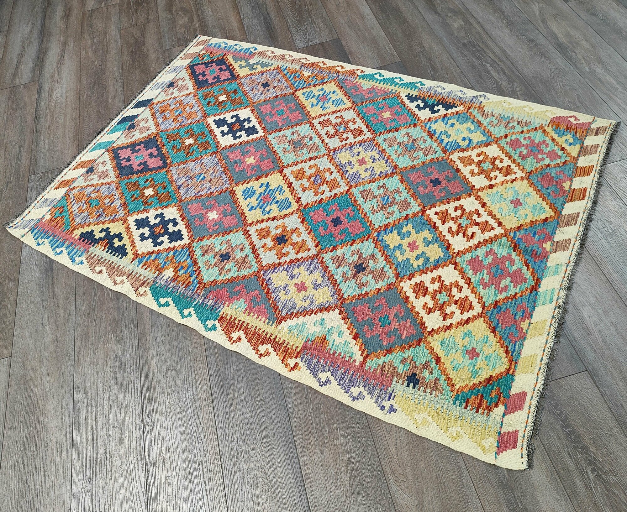 Ковер ручной работы Kilim 1,28х1,78 - фотография № 6