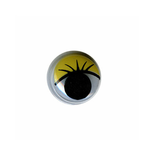 HobbyBe MER-10 Глаза круглые с бегающими зрачками цв. d 10 мм желтый