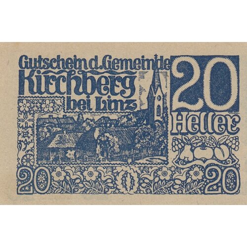 Австрия, Кирхберг-бай-Линц 20 геллеров 1920 г. австрия вайсенбах бай мёдлинг 20 геллеров 1920 г 2