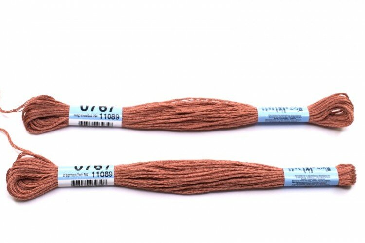 Мулине Gamma, цвет 0767 какао, хлопок, 8м, 1шт