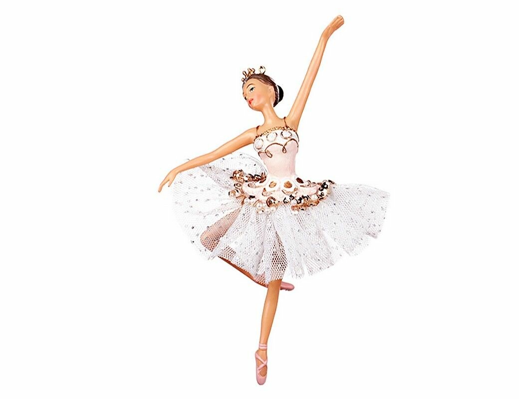 Елочная игрушка балерина - воздушный зефир (Фуэте), полистоун, 19 см, подвеска, Goodwill TR22314-1