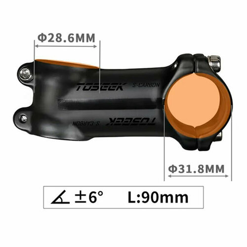 Вынос руля TOSEEK ST110 90/6 31.8мм черный