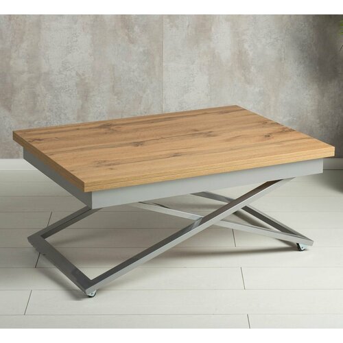 Стол-трансформер Levmar Accord D38/S59 Дуб вотан/Серебро Дуб вотан/Серебро