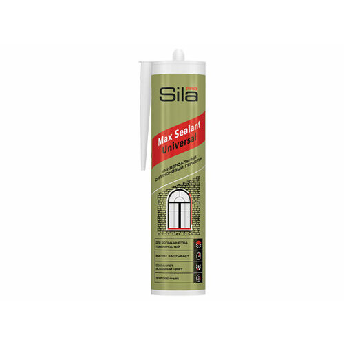 Sila pro max Sealant силиконовый универсальный герметик, белый 280мл. US20806 sila pro max sealant bitum герметик битумный для крыши 280мл ssbbr280