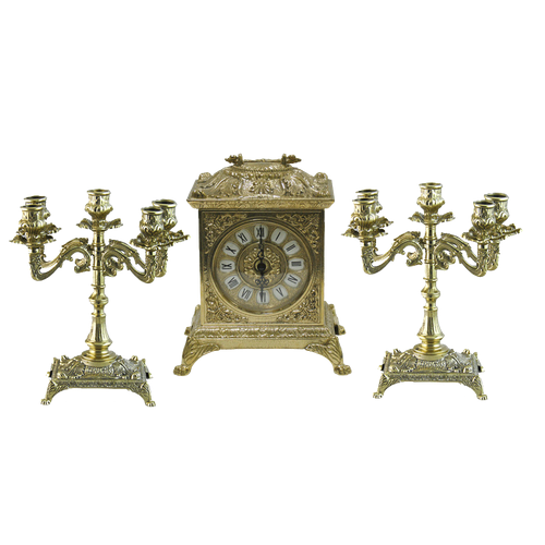 Часы каминные с канделябрами Alberti Livio 