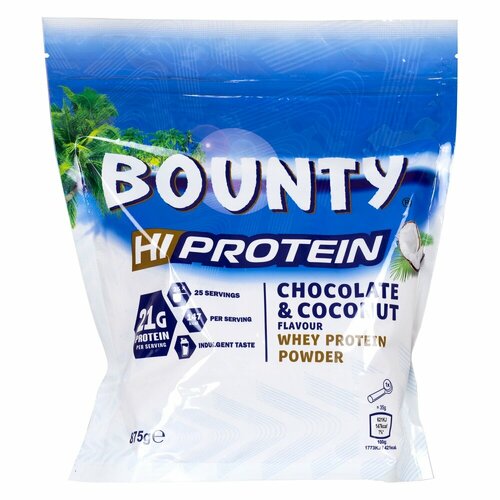 Bounty Hi Protein, 875 г, Original (Chocolate Coconut) / Оригинальный (Шоколад Кокос) шоколадный батончик bounty 50 г