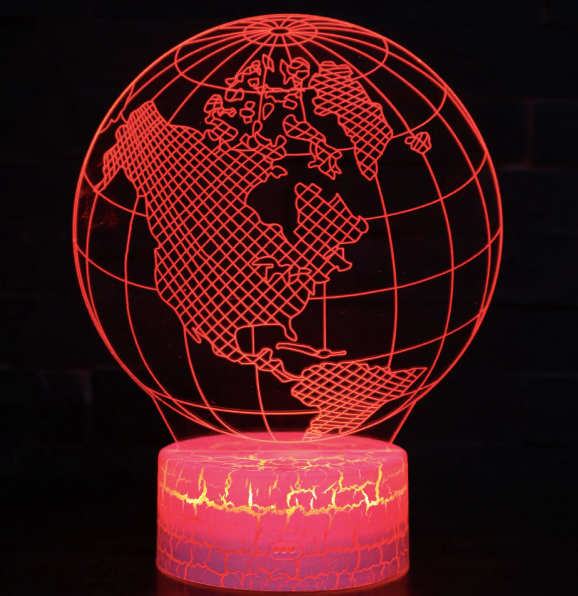 Светодиодный ночник 3D светильник 3 цветов (корабль) - фотография № 4