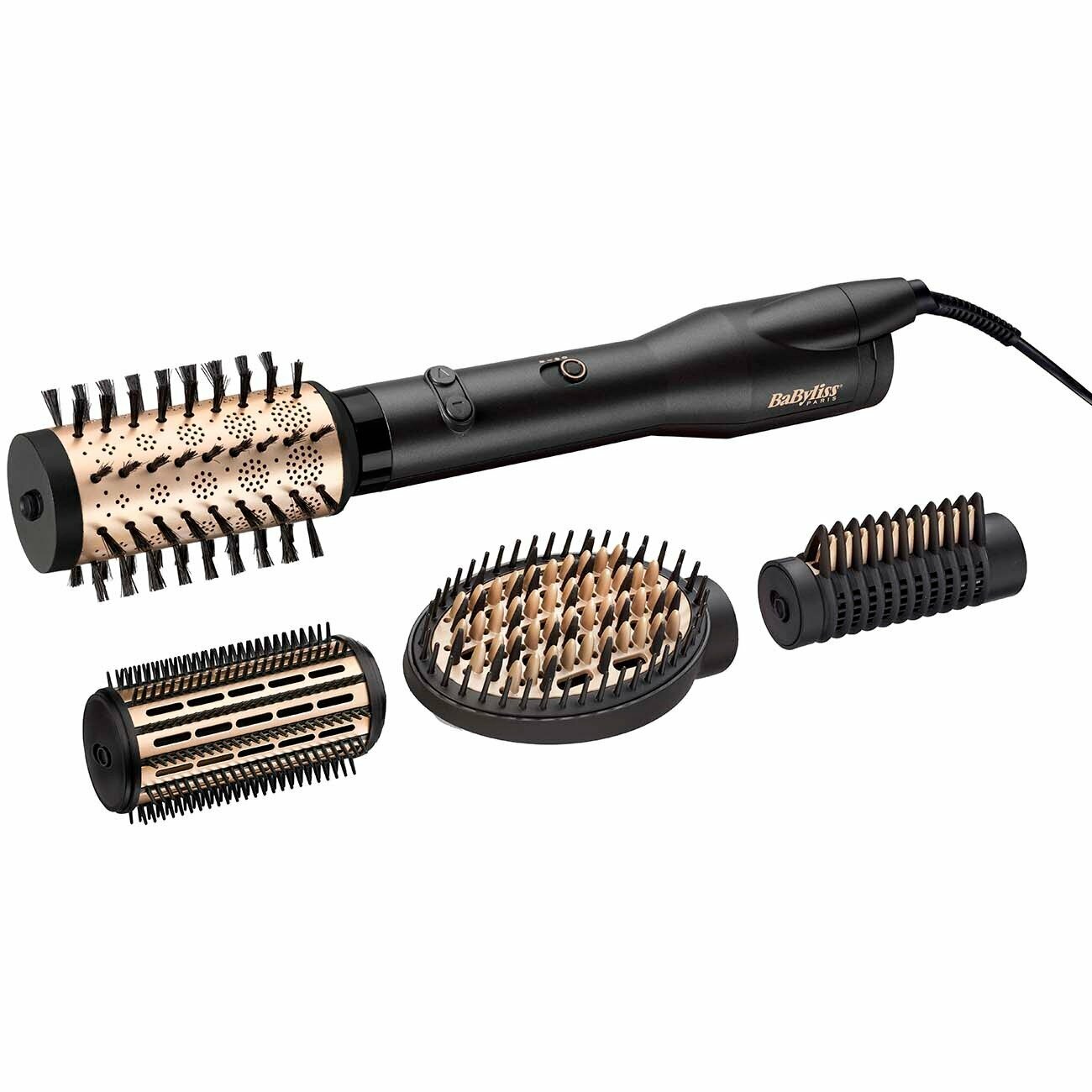 Фен-щетка BaByliss AS970E, черный/золотистый