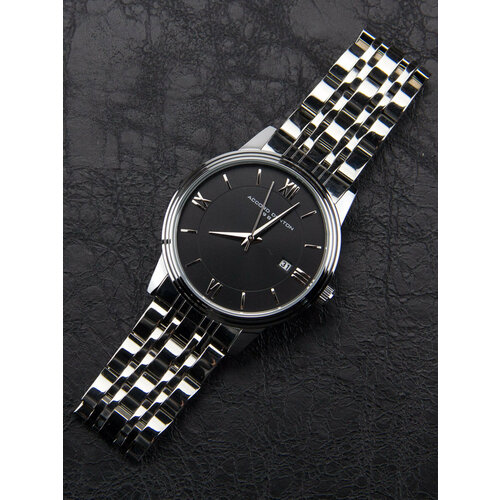 фото Наручные часы accord denton кварцевые наручные часы, мужские, черные, серебряный, черный