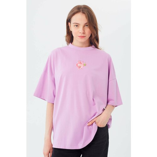 Футболка RETRIKA, размер Standart Oversize, розовый