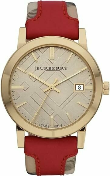 Наручные часы Burberry, золотой, красный
