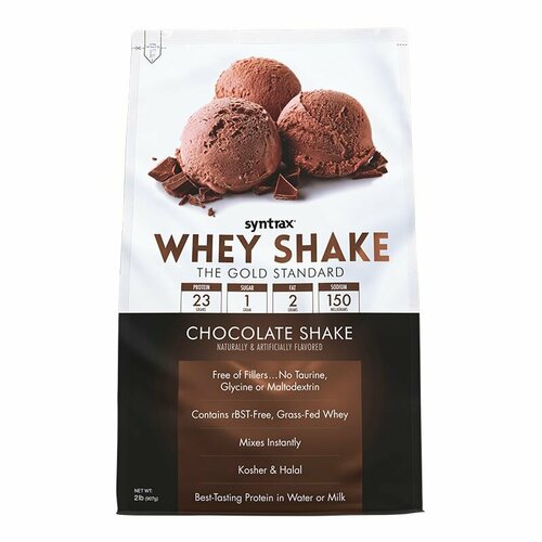 Сывороточный протеин Syntrax Whey Shake со вкусом шоколадного коктейля 907 гр