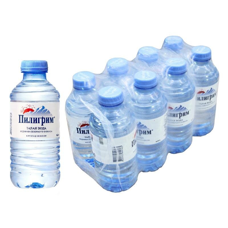 Минеральная вода Пилигрим 8 шт по 0,25 л, питьевая, негазированная, пэт
