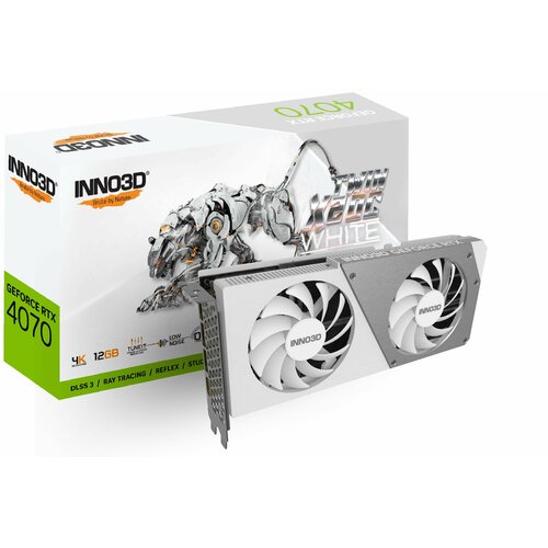 Видеокарта Inno3D GeForce RTX 4070 TWIN X2 OC WHITE 12 ГБ (N40702-126XX-185252W)