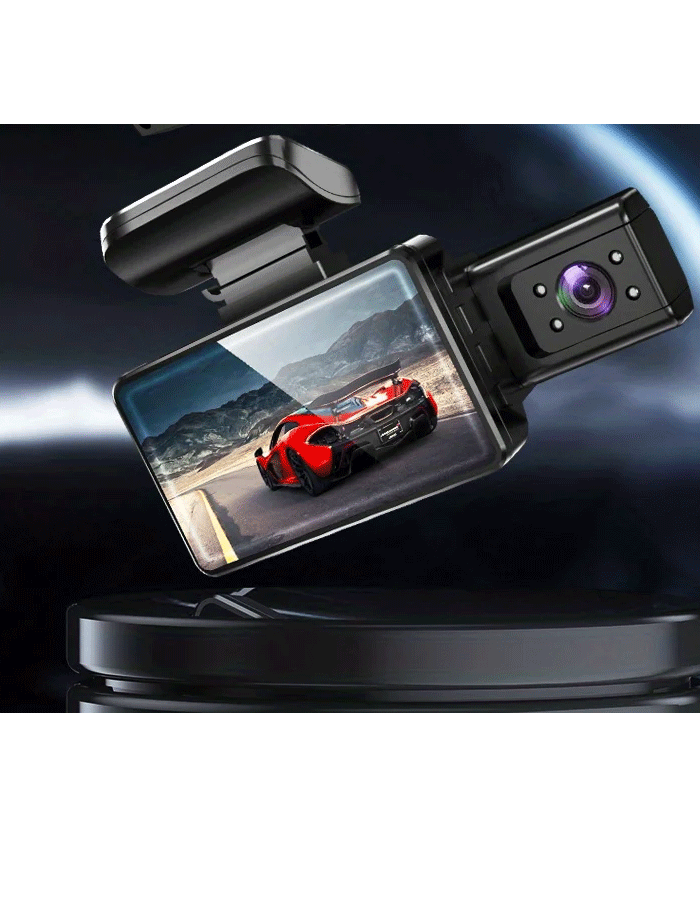 Видеокамера для машины с удаленным просмотром Wifi Видеорегистратор автомобильный с 2 камерами