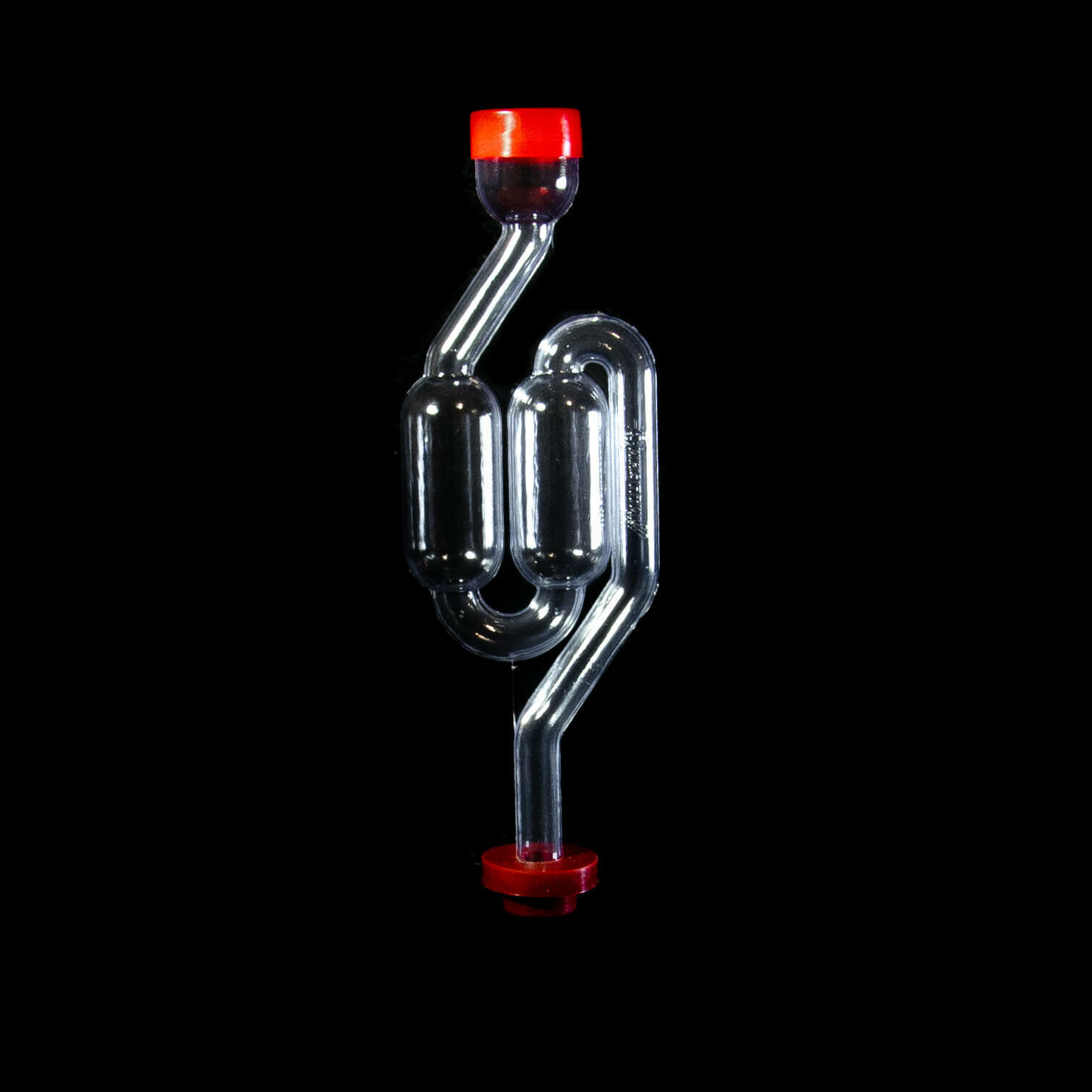 Гидрозатвор для брожения двухкамерный s-образный с уплотнителем