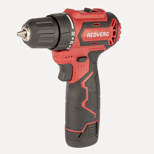 Изображение товара Аккумуляторная дрель-шуруповёрт REDVERG RD-SD12BL, 12V, 2х2Ah, 36Nm, быстрозажимной патрон, кейс