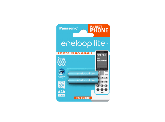 Аккумулятор Panasonic Eneloop Lite AAA 2BP Ni-Mh Dect Series (BK-4LCCE/2DE) - фото №2