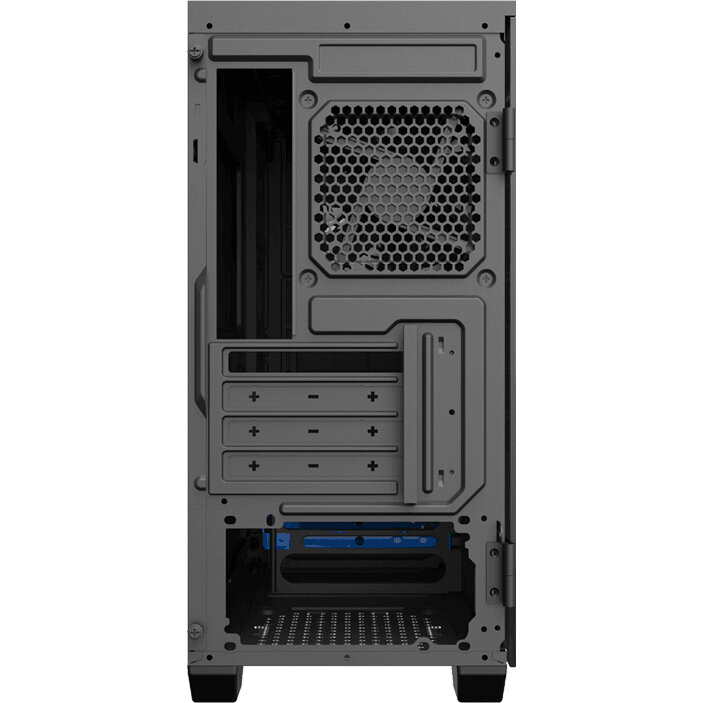 GameMax Компьютерный корпус без блока питания mATX/ Gamemax Mini Abyss mATX case black w/o PSU w/2xUSB30 w/1x12cm ARGB rear fan (FN-12Rainbow-M)