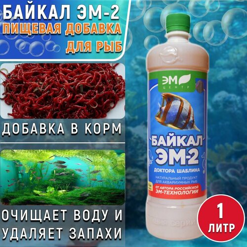Байкал ЭМ-2 для аквариумных рыб и рыбоводческих хозяйств,1 л, Добавка к корму. Натуральный продукт