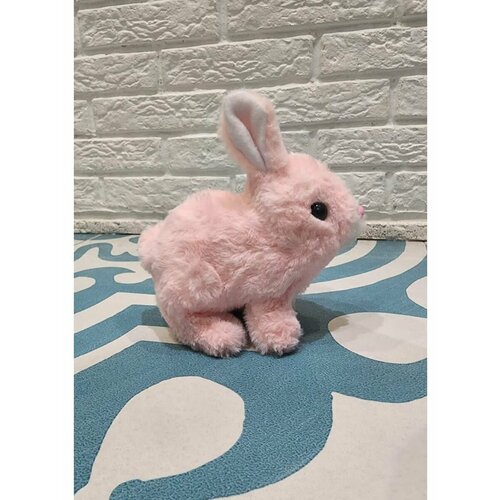 Игрушка интерактивная бегающий зайчик розовый
