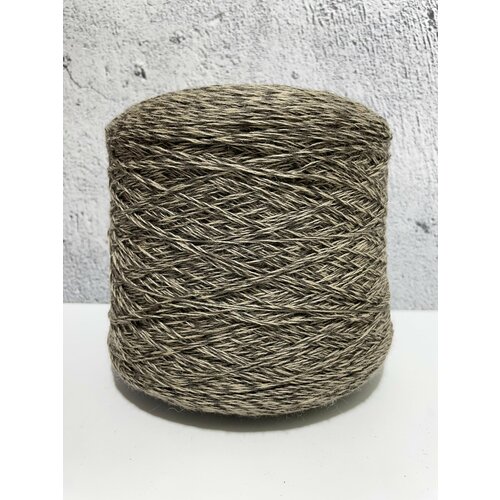 Бобинная пряжа Tollegno Ottocapi Mouline 250 коричнево-бежевый (отмот 300г)