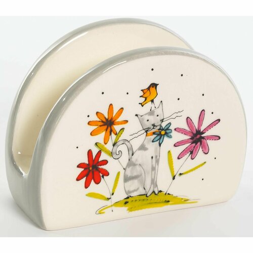 Серый КОТ, салфетница