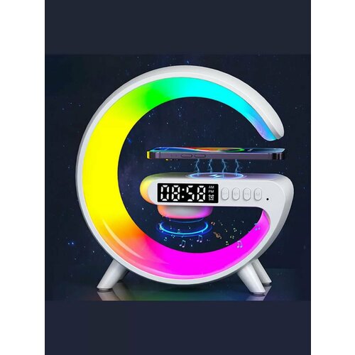 Блютуз колонка ночник с беспроводной зарядкой и подсветкой 66900₽