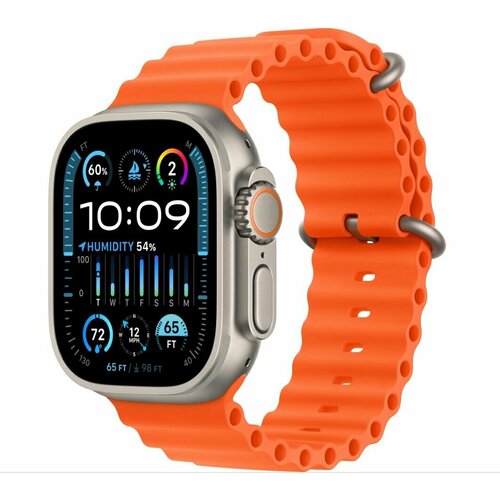Умные часы Apple Watch Ultra 2 49 мм Titanium Case GPS Cellular Orange Ocean Band 8700000₽