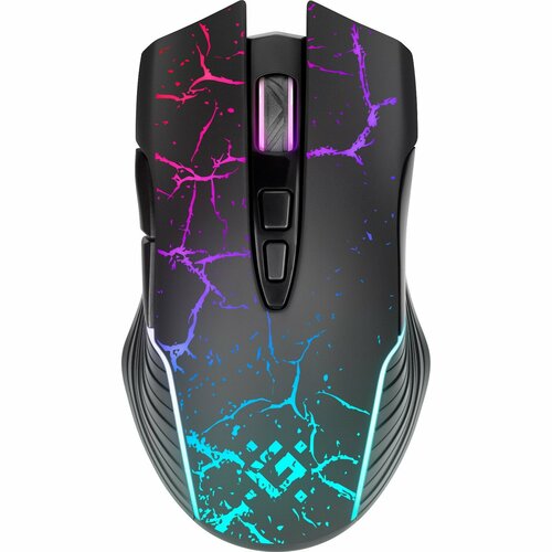 Мышь Defender Commander игровая беспроводная оптическая подсветка 1600 dpi USB чёрная 173400₽