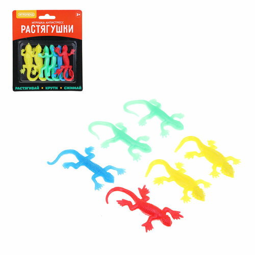 Игроленд Игрушка антистресс Растягушки 6шт TPR 16х135см 3 дизайна 24 штуки 2827₽