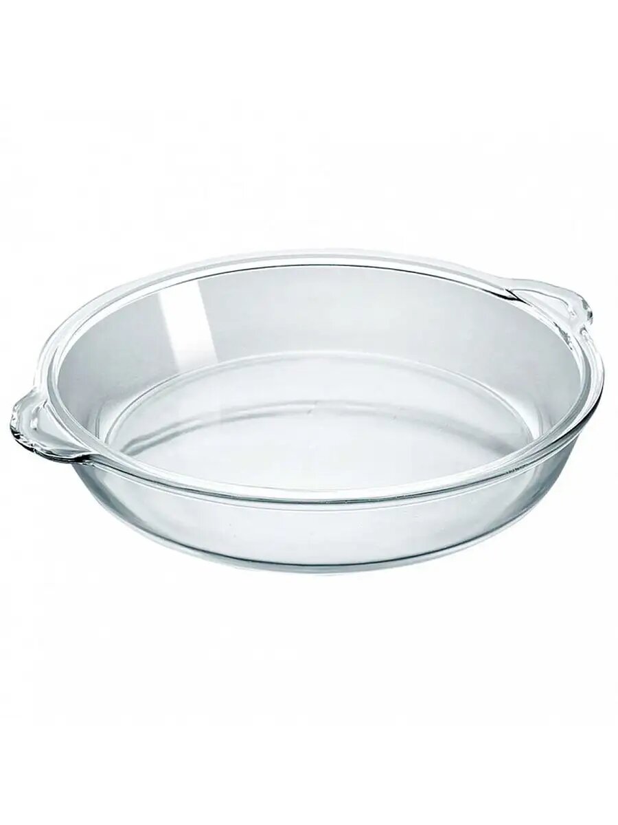 фото РК-0103 Круглая форма для запекания из жаропрочного стекла 1,6л "забава" 23*21*6 см